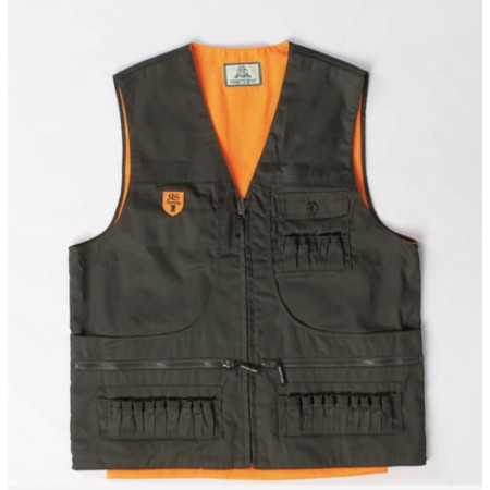Gilet reversibile in tessuto poly-cotone con porta cartucce 707/B Gilet reversibile in tessuto poly-cotone con porta cartucce 707/B