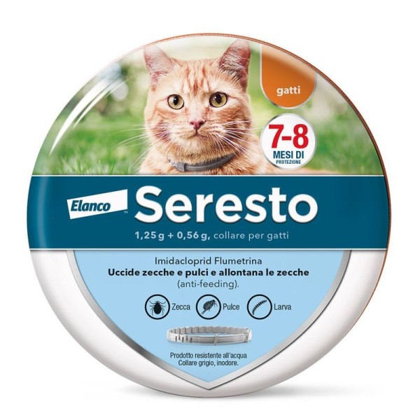 Collare Seresto antiparassitario per Gatti 1,25g + 0,56 g